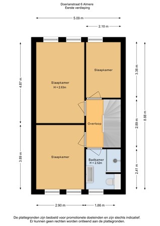 Floorplan - Doerianstraat 6, 1336 NP Almere